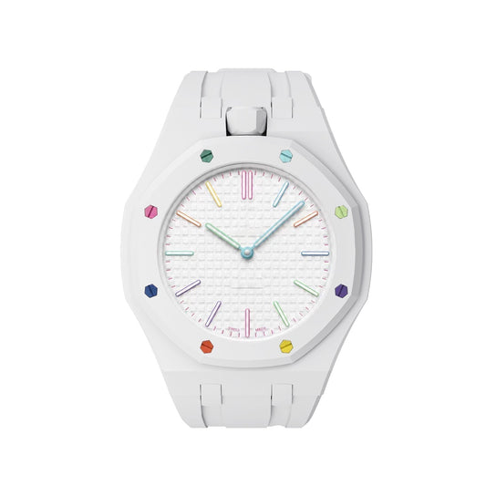 [Bling Jewelrys]OAK POP EXKLUSIVES WEISSES SILIKONARMBAND