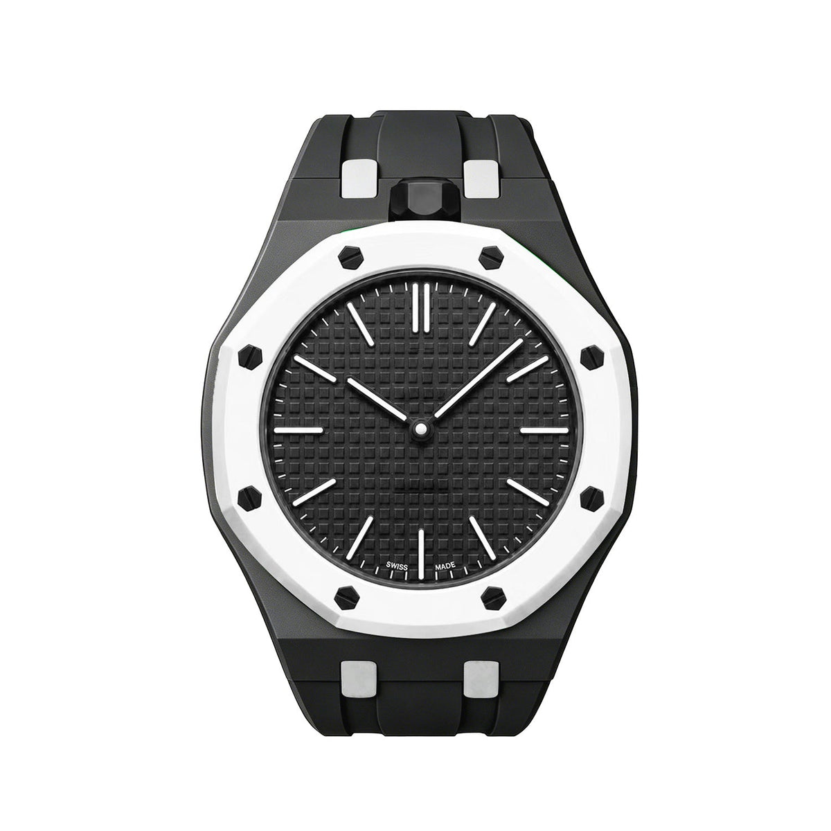 [Bling Jewelrys] EXKLUSIVES SCHWARZ-WEISSES SILIKONARMBAND VON OAK POP
