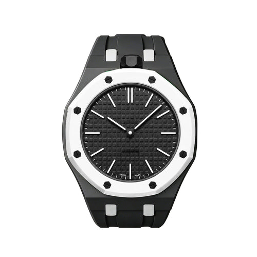 [Bling Jewelrys] EXKLUSIVES SCHWARZ-WEISSES SILIKONARMBAND VON OAK POP