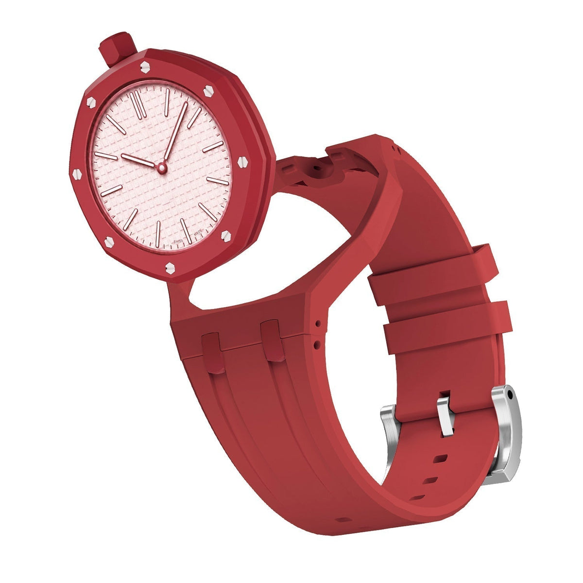 {"[Bling Jewelrys]OAK POP EXCLUSIVE RED SILICONE STRAP": "[Bling Jewelrys] EXKLUSIVES ROTES SILIKONARMBAND FÜR OAK POP"}