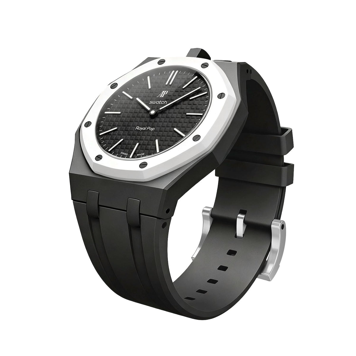 [Bling Jewelrys]OAK POP EXCLUSIVE BLACK SILICONE STRAP