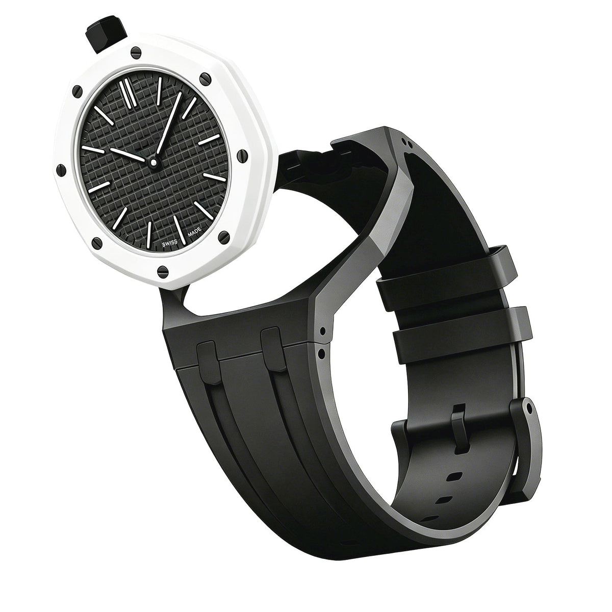 [Bling Jewelrys] OAK POP EXKLUSIVES SCHWARZES SILIKONARMBAND
