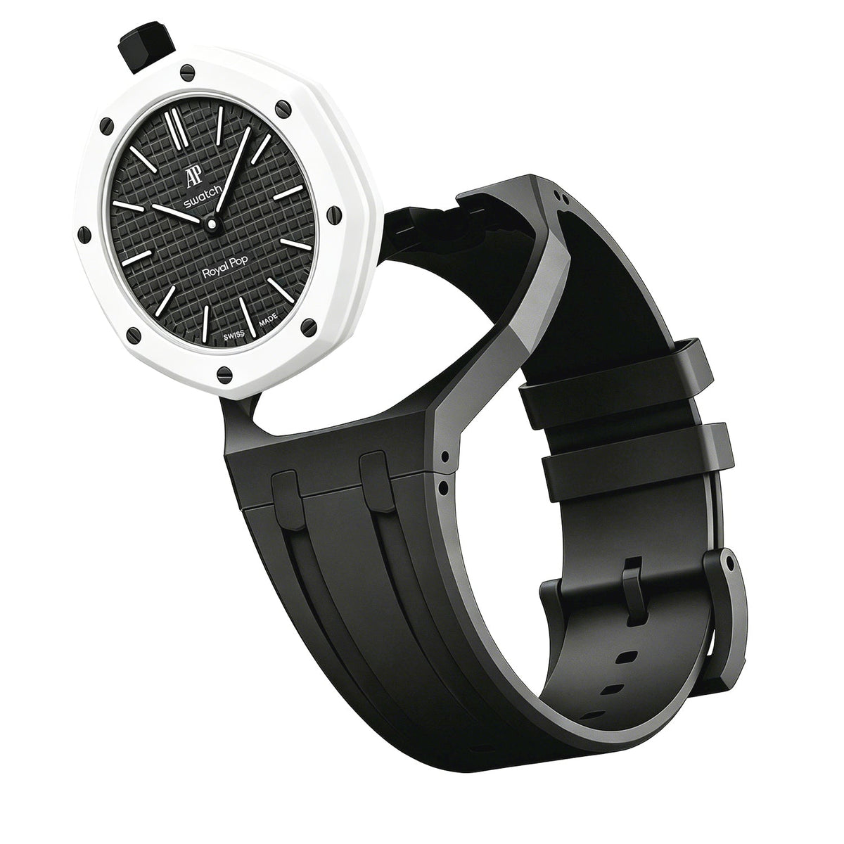 [Bling Jewelrys]OAK POP EXCLUSIVE BLACK SILICONE STRAP