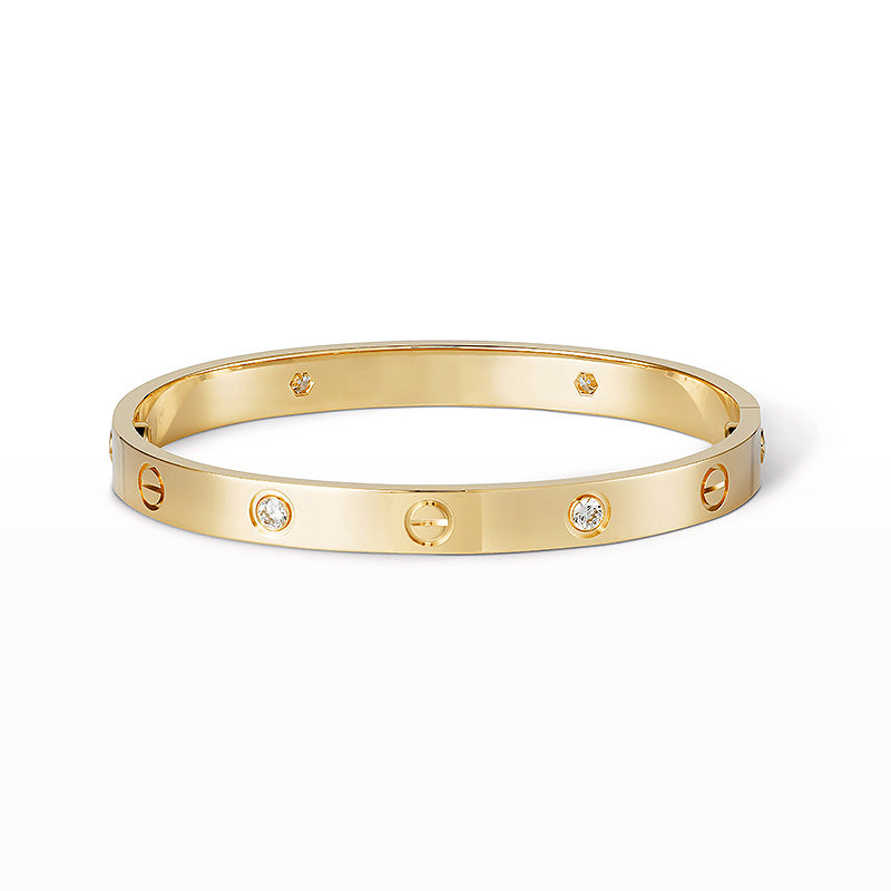 [Bling Jewelry] LIEBESARMBAND 6,1 MM 4 DIAMANTEN