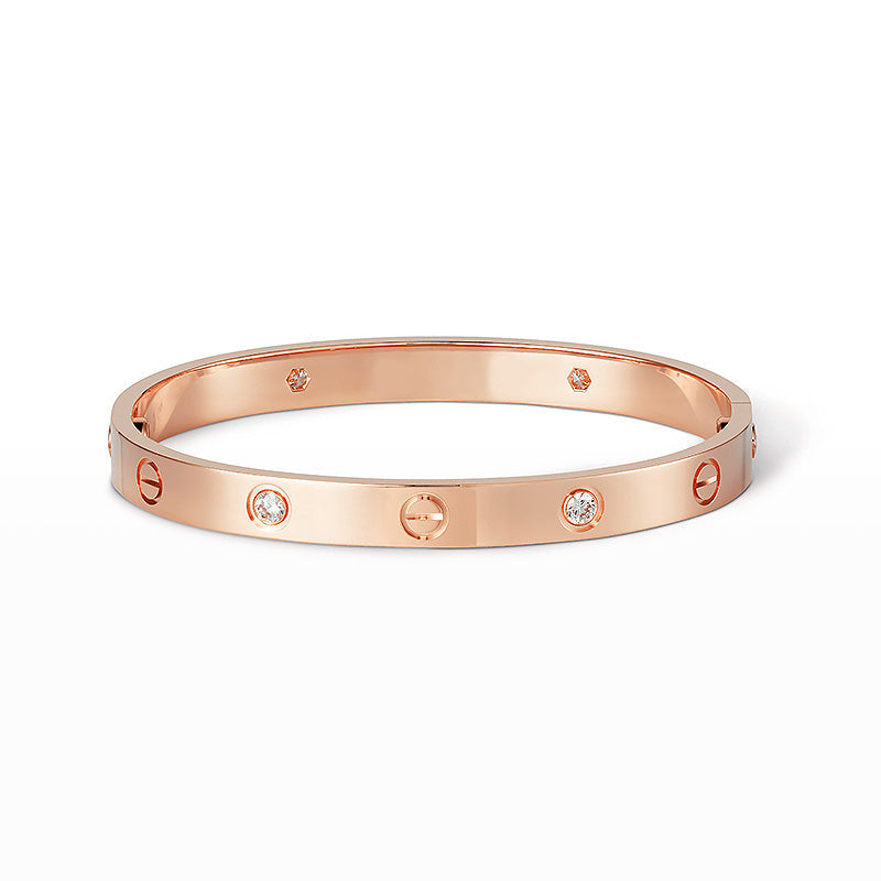 [Bling Jewelry] LIEBESARMBAND 6,1 MM 4 DIAMANTEN