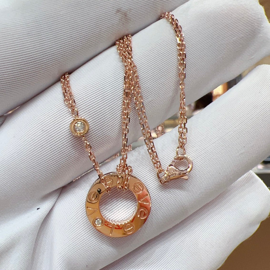 [Bling Jewelrys ]LIEBESKETTE 16MM 2 DIAMANTEN