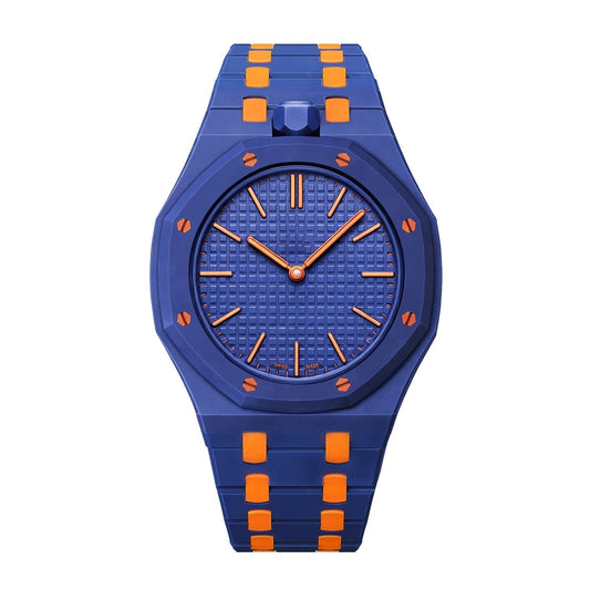 [Bling Jewelrys]OAK POP EXKLUSIVES DUNKELBLAUES UND ORANGENES BIOCERAMIC-ARMBAND