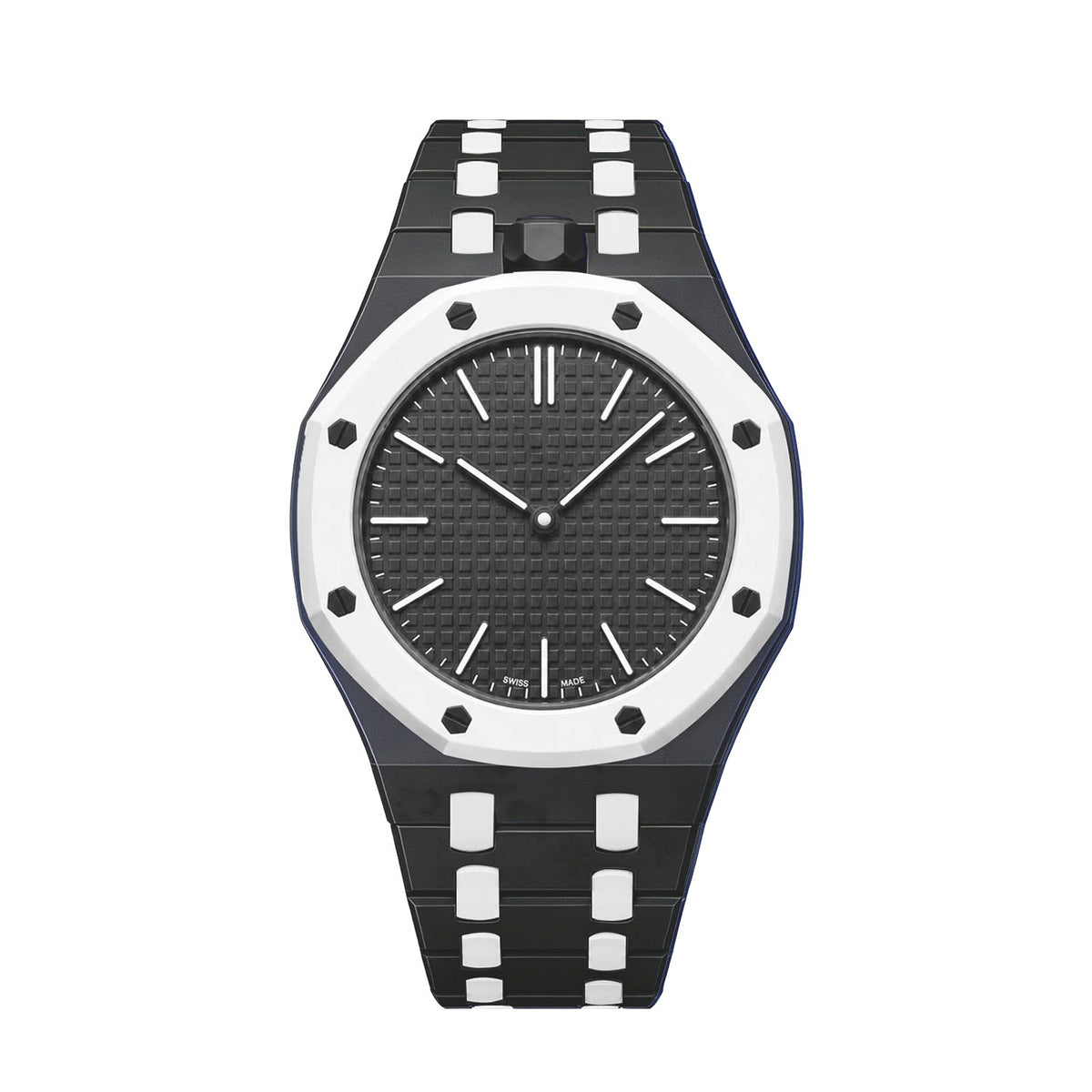 [Bling Jewelrys]OAK POP EXKLUSIVES SCHWARZ-WEISSES BIOKERAMIK-ARMBAND