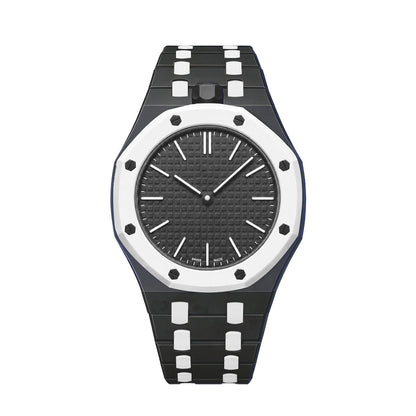 [Bling Jewelrys]OAK POP EXKLUSIVES SCHWARZ-WEISSES BIOKERAMIK-ARMBAND