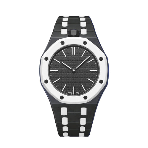 [Bling Jewelrys]OAK POP EXKLUSIVES SCHWARZ-WEISSES BIOKERAMIK-ARMBAND