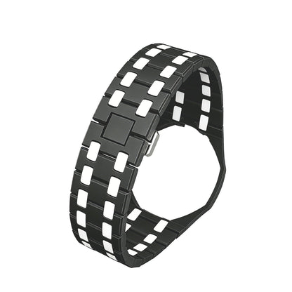 [Bling Jewelrys]OAK POP EXKLUSIVES SCHWARZ-WEISSES BIOKERAMIK-ARMBAND