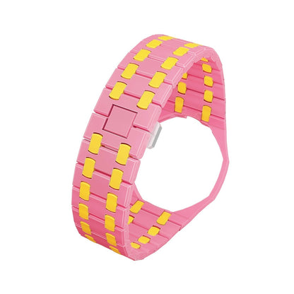 [Bling Jewelrys]OAK POP EXKLUSIVES PINKES UND GELBES BIOKERAMIK-ARMBAND