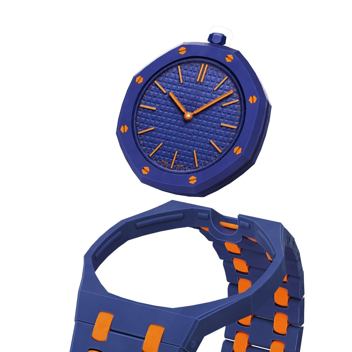 {
  "Bling Jewelrys": "OAK POP限定 ダークブルー＆オレンジ バイオセラミックストラップ"
}