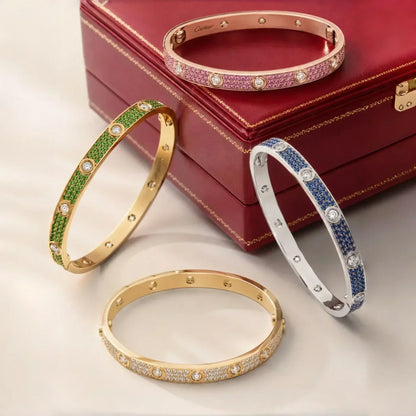 [Bling Jewelrys]CLASSIC 6.1MM LOVE BRACELET 10-DIAMOND FULL PAVÉ