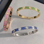 [Bling Jewelrys]CLASSIC 6.1MM LOVE BRACELET 10-DIAMOND FULL PAVÉ