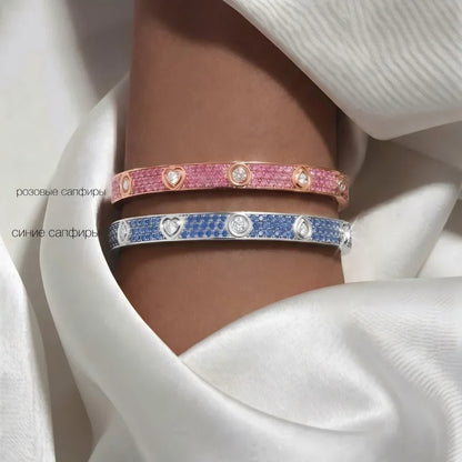[Bling Jewelrys]CLASSIC 6.1MM LOVE BRACELET 10-DIAMOND FULL PAVÉ