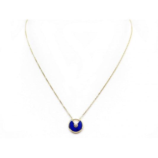 [Bling Jewelrys ]AMULETTE ROSE GOLD AGATE NECKLACE