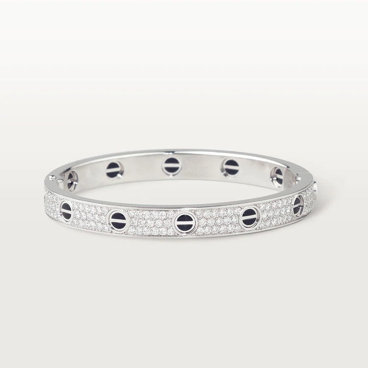 [Bling Jewelrys] LIEBESARMBAND 6,1 MM KERAMIK MIT DIAMANTBESATZ