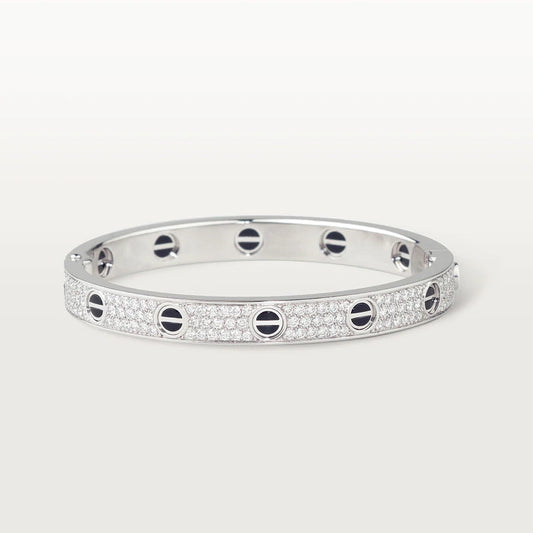 [Bling Jewelrys] LIEBESARMBAND 6,1 MM KERAMIK MIT DIAMANTBESATZ