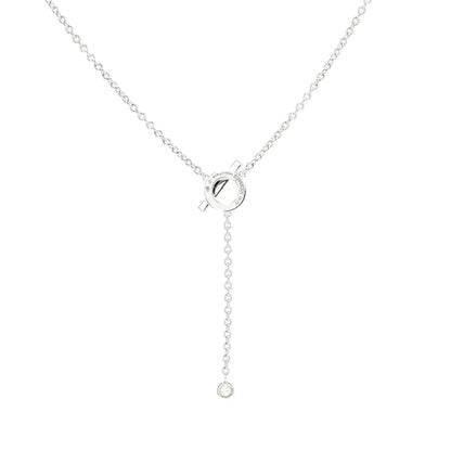 [Bling Jewelrys ]FINESSE SILVER DIAMOND NECKLACE