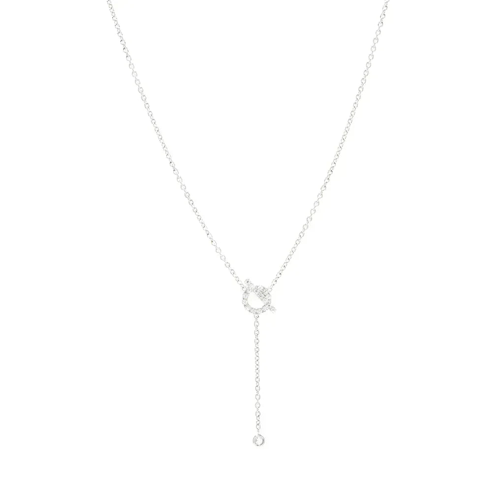 [Bling Jewelrys ]FINESSE SILVER DIAMOND NECKLACE