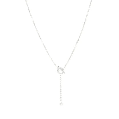[Bling Jewelrys ]FINESSE SILVER DIAMOND NECKLACE