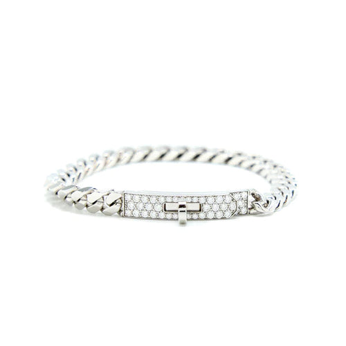 [Bling Jewelrys ]KELLY CHAIN SILVER DIAMOND BRACELET