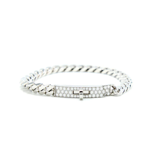 [Bling Jewelrys ]KELLY CHAIN SILVER DIAMOND BRACELET