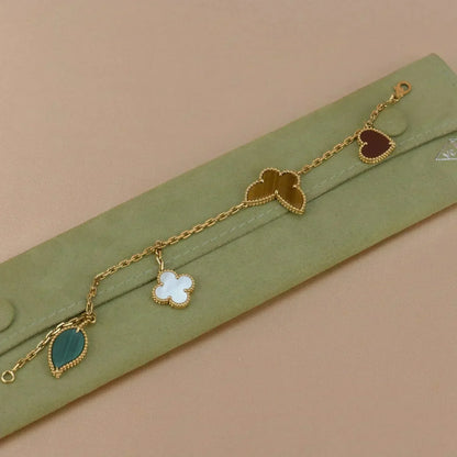 [Bling Jewelrys] LUCKY SPRING ARMBAND MIT 5 MOTIVEN IN GOLD