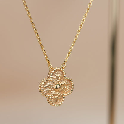 [Bling Jewelrys ]CLOVER 15MM  BRONZING NECKLACE