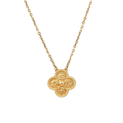 [Bling Jewelrys ]CLOVER 15MM  BRONZING NECKLACE