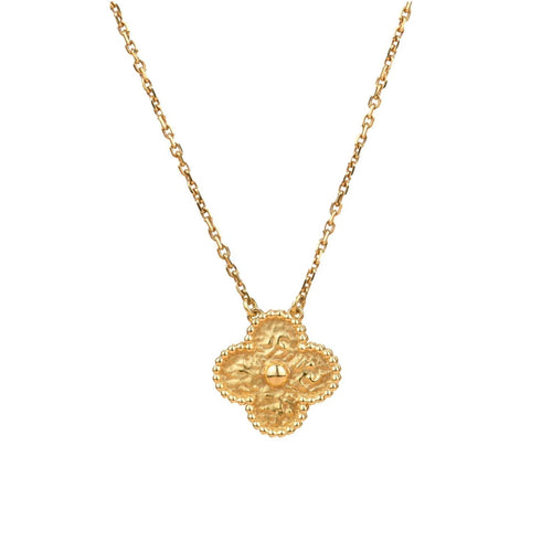 [Bling Jewelrys ]CLOVER 15MM  BRONZING NECKLACE