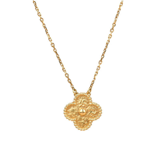 [Bling Jewelrys ]CLOVER 15MM  BRONZING NECKLACE