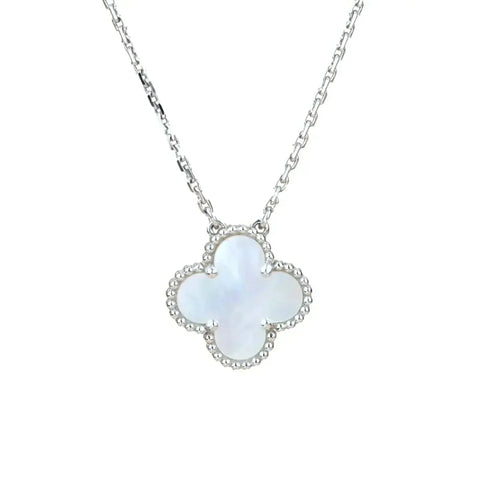 [Bling Jewelrys ]CLOVER  15MM WHITE MOTHER-OF-PEARL SILVER