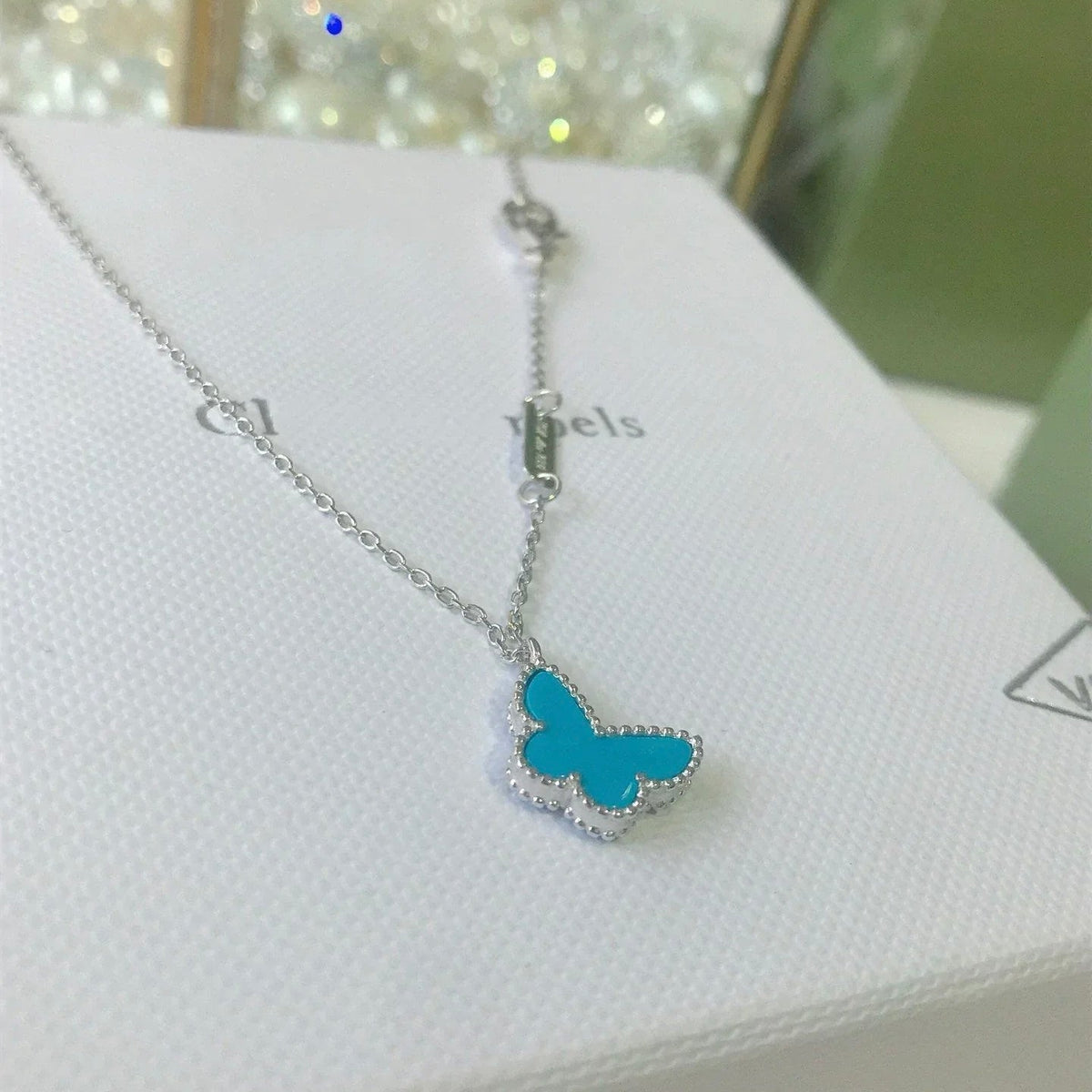 [Bling Jewelrys ]BUTTERFLY TURQUOISE BUTTERFLY BRACELET SILVER