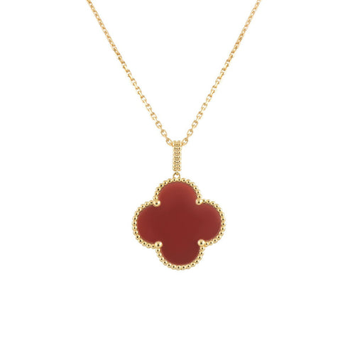 [Bling Jewelrys] KLEEBATT 25MM HALSKETTE GOLD KARNEOL