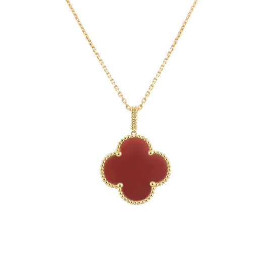 [Bling Jewelrys] KLEEBATT 25MM HALSKETTE GOLD KARNEOL