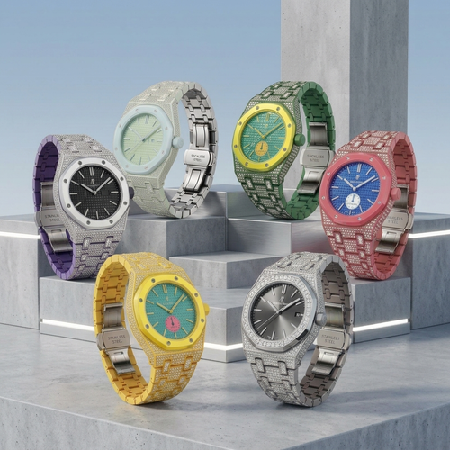 [Bling Jewelrys]Royal Oak Pop Exclusive Bioceramic Case & Bioceramic Strap Full Diamond