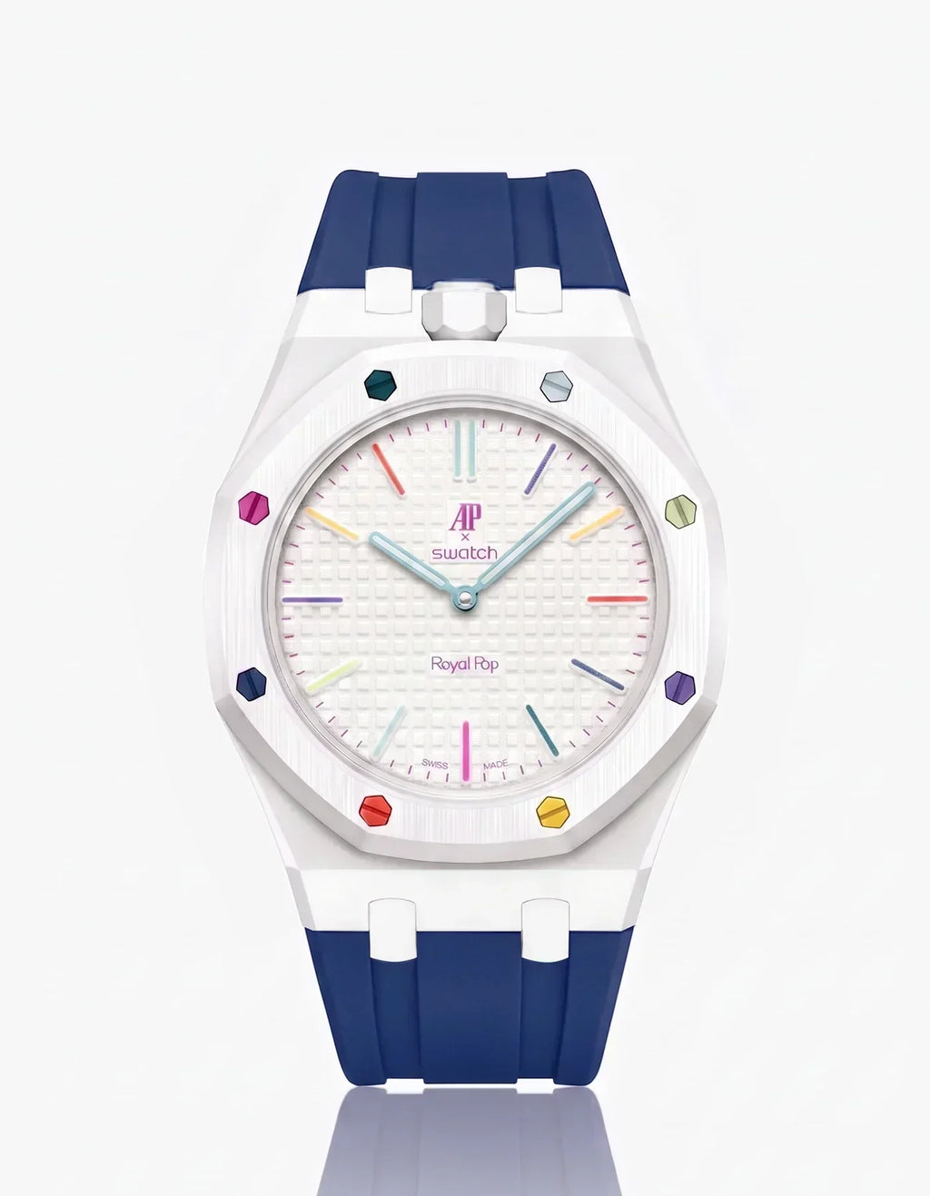 Silicone Strap & Case  Royal Pop Huit Blanc(Customize  Colors)