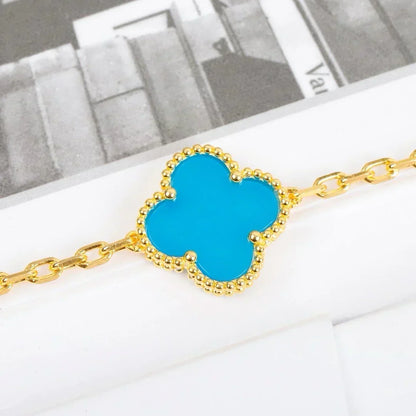 [Bling Jewelrys ] CLOVER 5 MOTIF TURQUOISE BRACELET COLLECTION