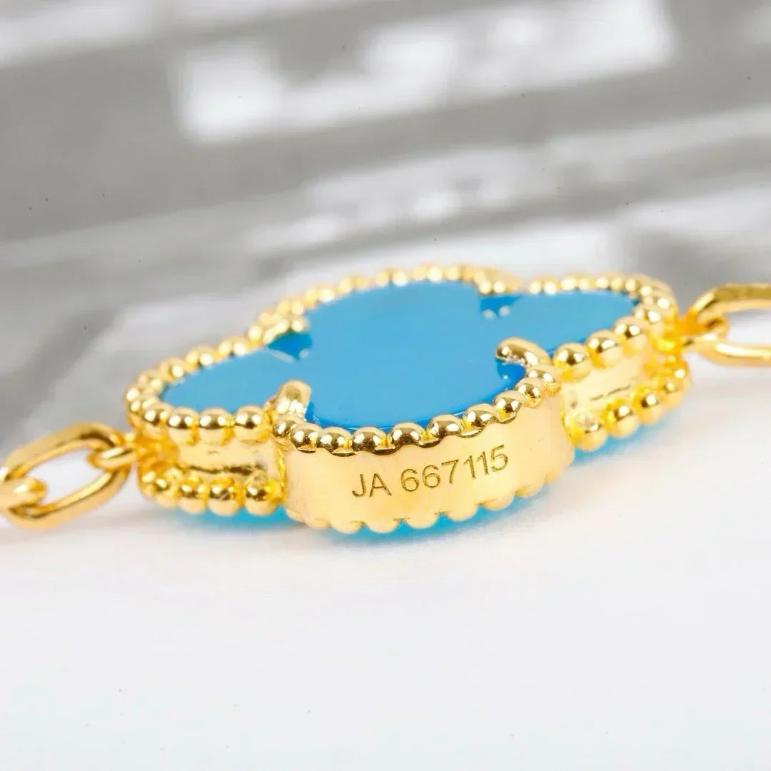 [Bling Jewelrys ] CLOVER 5 MOTIF TURQUOISE BRACELET COLLECTION
