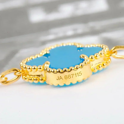 [Bling Jewelrys ] CLOVER 5 MOTIF TURQUOISE BRACELET COLLECTION