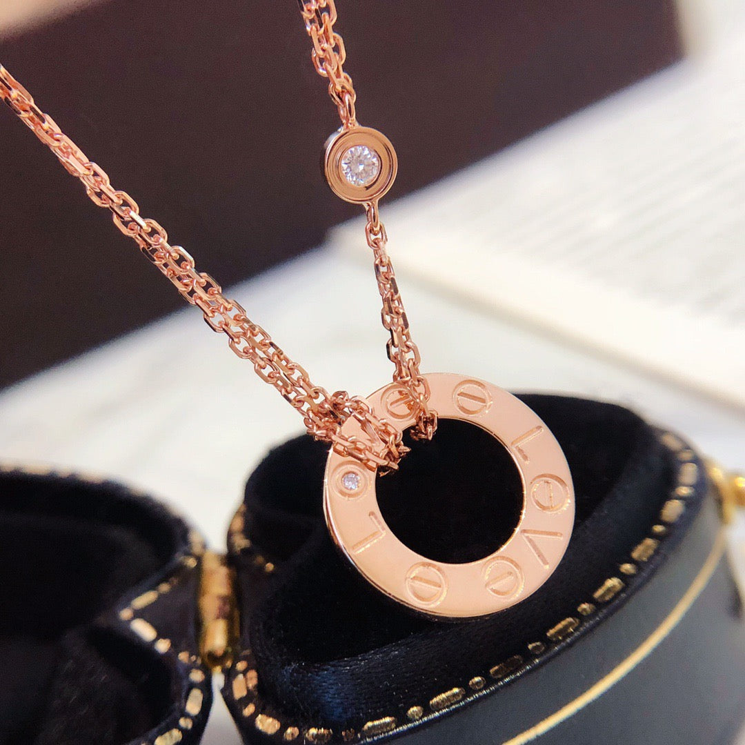 [Bling Jewelrys ]LIEBESKETTE 16MM 2 DIAMANTEN
