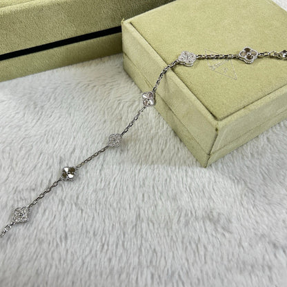 [Bling Jewelrys ]CLOVER 6 MOTIF DIAMOND LASER BRACELET