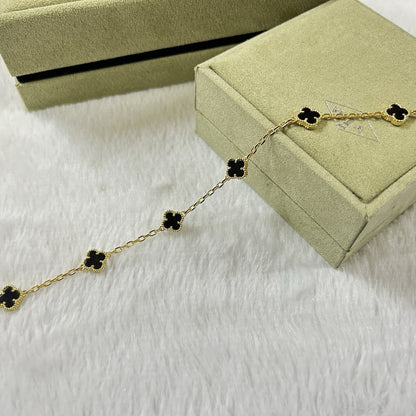[Bling Jewelrys ]CLOVER 6 MOTIF  ONYXS BRACELET