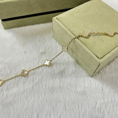 [Bling Jewelrys ]CLOVER 6 MOTIF WHITE MOP BRACELET