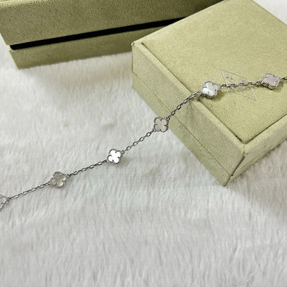 [Bling Jewelrys ]CLOVER 6 MOTIF WHITE MOP BRACELET