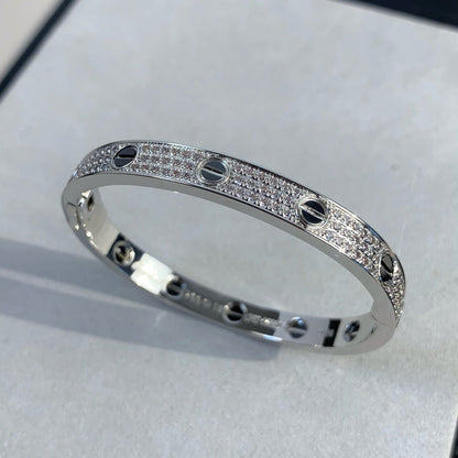 [Bling Jewelrys] LIEBESARMBAND 6,1 MM KERAMIK MIT DIAMANTBESATZ