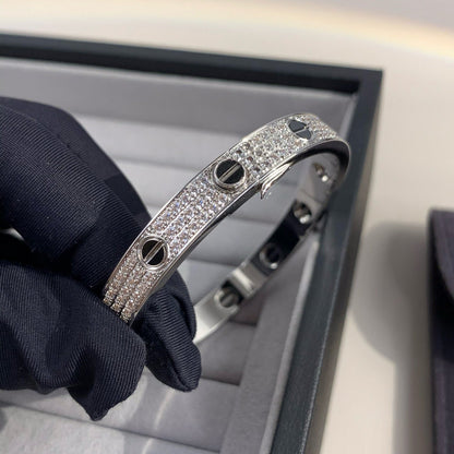 [Bling Jewelrys] LIEBESARMBAND 6,1 MM KERAMIK MIT DIAMANTBESATZ