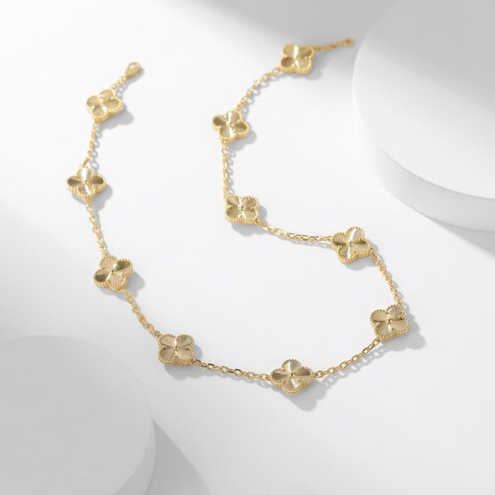 [Bling Jewelry] KLEEBATT-HALSKETTE MIT 10 LASER-MOTIVEN